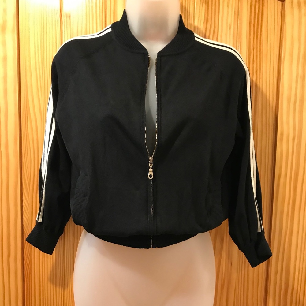 Like New Condition-Cynthia Steffe Black Bomber Jacket-Perfect for Spring/Summer